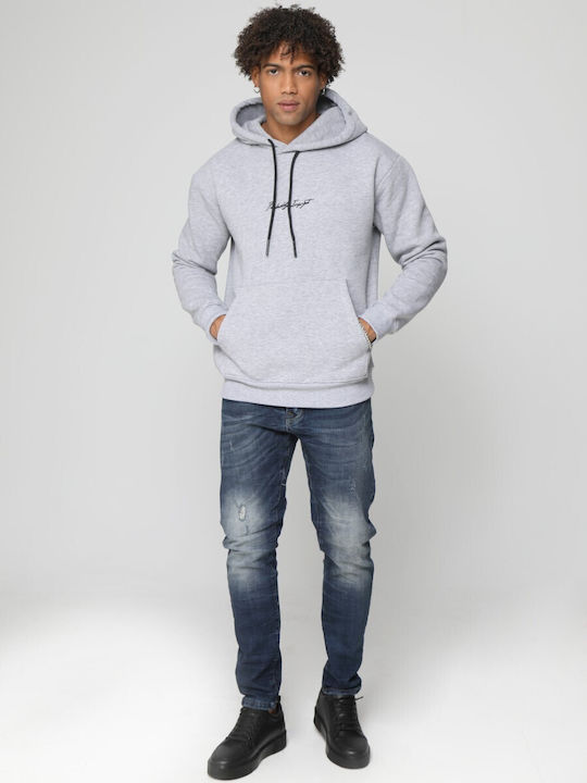 Tresor Men's Sweatshirt with Hood and Pockets Gray