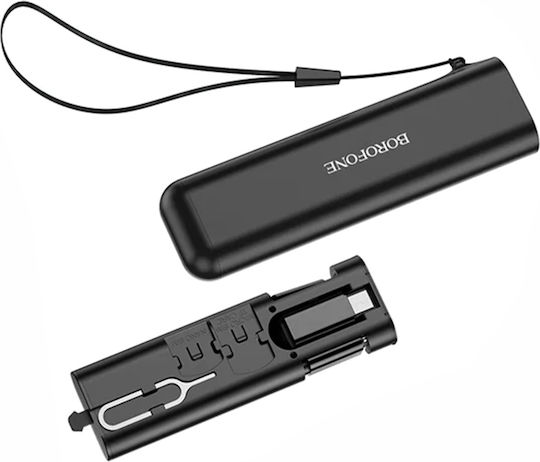 Borofone U36 Редовна USB към Lightning / Type-C / micro USB Кабел 3Спецификация Черен 0.28м (000.230.11838)