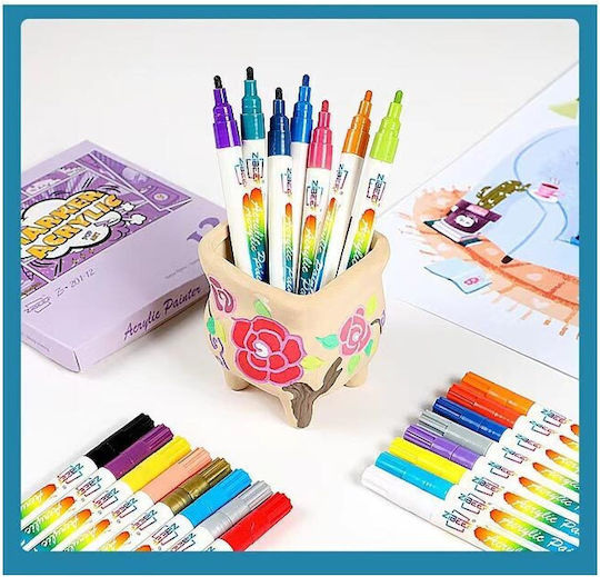 Zibeef Acrylic Markers 1.5mm Colorful 48pcs