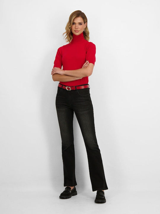 Axel Women's Jean Trousers Flared Black