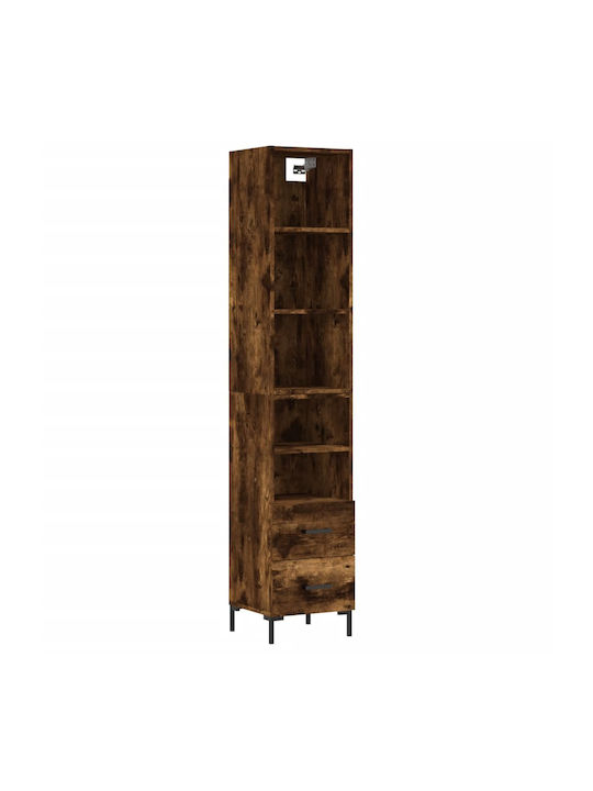 Schrank Boden Smoky Oak 34.5x34x180cm