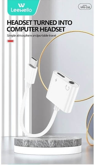 Leewello Converter USB-C male to USB-C male White 1pcs