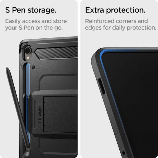 Spigen Tough Armor Флип капак Устойчив Черен (Галакси Таб С9+) ACS06835