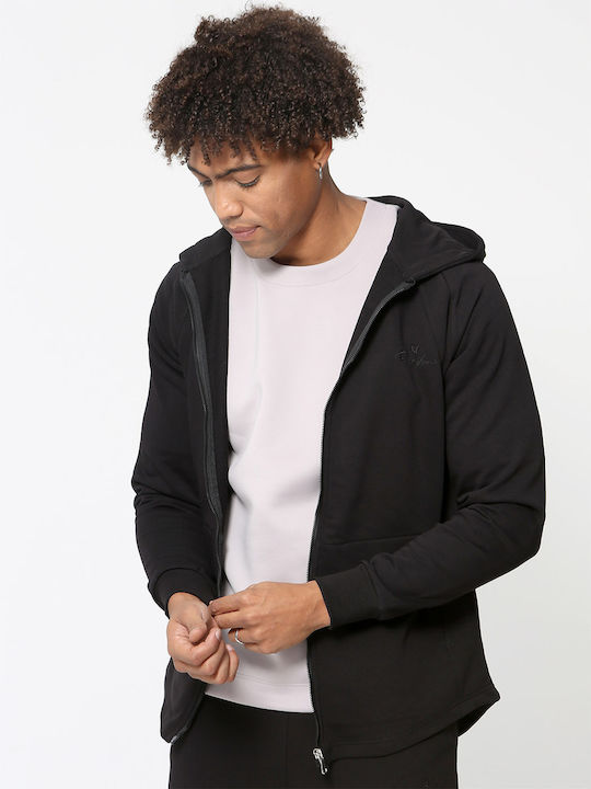 Tresor Men's Sweatshirt Jacket with Hood Black