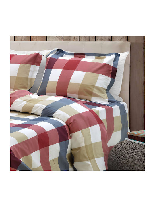 Lino Home Duvet Cover Set Cotton Queen with 2 Pillowcases 220x240 Beige