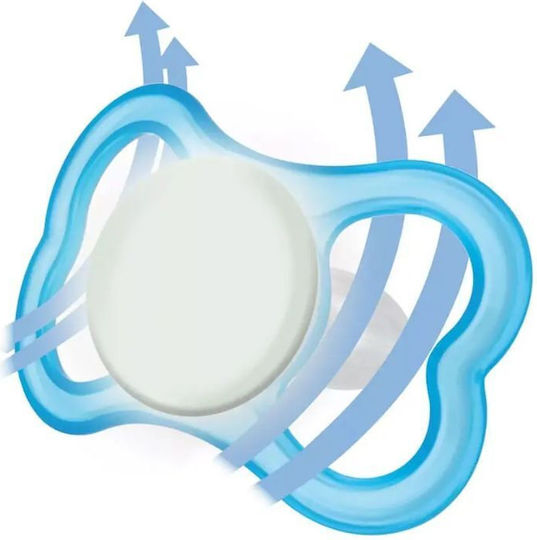 Mam Supreme Night Orthodontic Pacifiers Silicone Night with Case Dolphin /. Bear - Blue/Green for 16+ months 2pcs