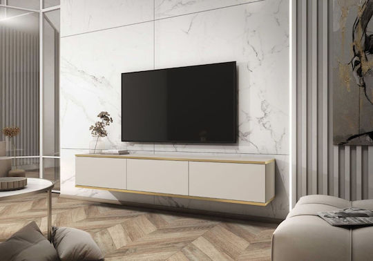 Έπιπλο Τηλεόρασης Loro Plus Μπεζ Μ175xΠ32xΥ30cm
