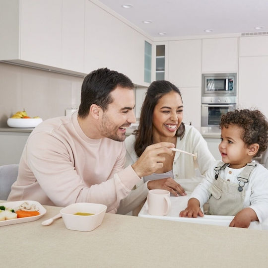 Miniland Set de hrănire din Plastic Roz 5buc