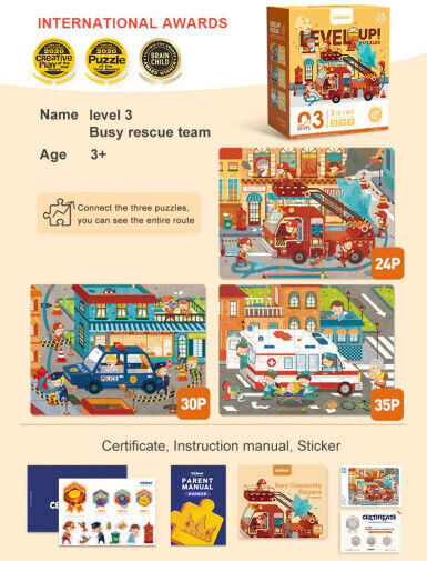 Παιδικό Puzzle Busy Community Helpers για 3+ Ετών 35pcs MiDeer