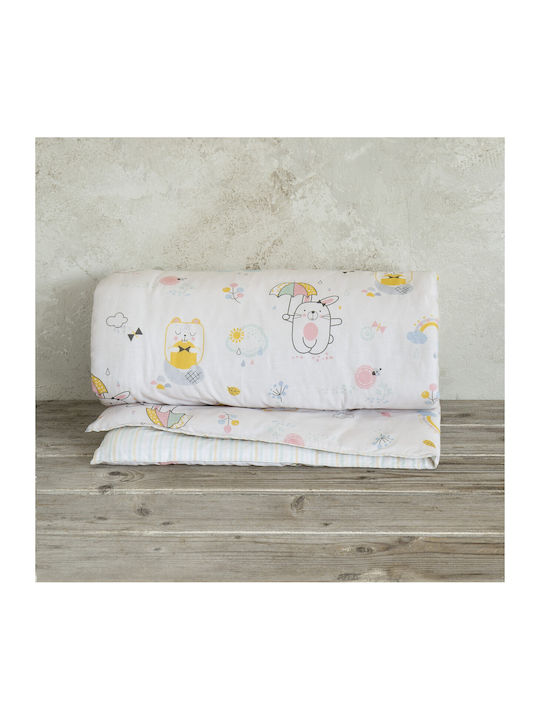 Nima Cotton Baby Quilt 100x140cm Pink
