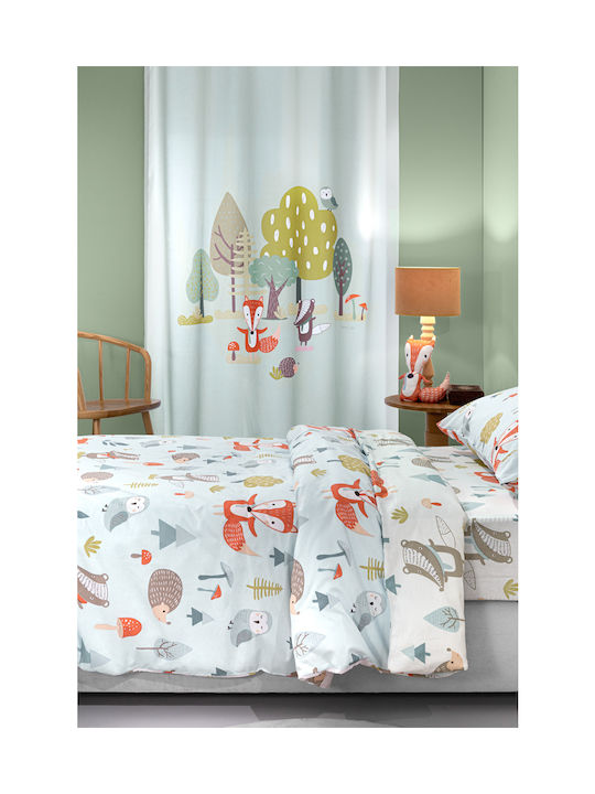 Saint Clair Set Kids Duvet Cover Single with Pillowcase Cotton Mint 160x220cm