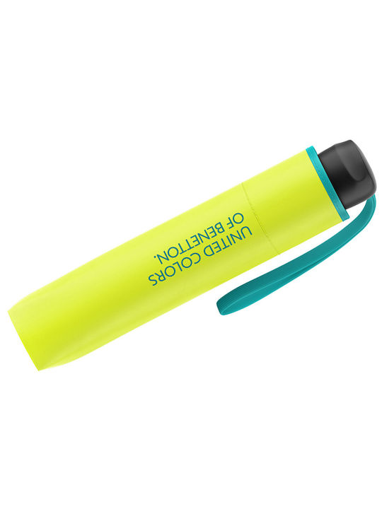 Benetton Umbrelă de ploaie Compact Galbenă
