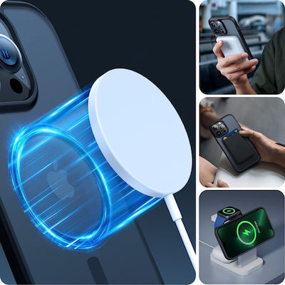 Tech-Protect Magmat Umschlag Rückseite Silikon / Kunststoff Blau (iPhone 14 Pro)