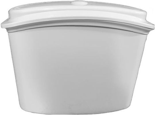 Oscar 100575 Wall Mounted Plastic High Pressure Rectangular Toilet Flush Tank White