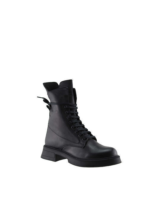 Leather Women's Ankle Boots Black