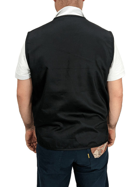 New Feel Men's Winter Sleeveless Jacket Black