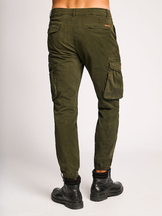 Felix Trousers Cargo Elastic in Loose Fit Green