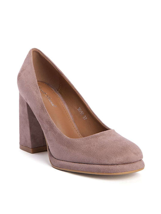 Keep Fred Synthetic Leather Pointed Toe Beige Heels