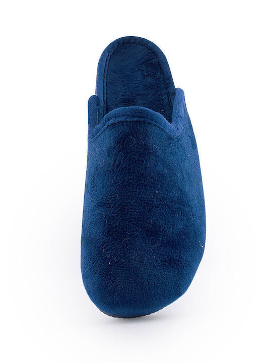Adam's Shoes Χειμερινές Γυναικείες Παντόφλες σε Μπλε Χρώμα