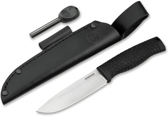 Boker Solingen Bronco Нож За Survival Черен с Кожен Калъф
