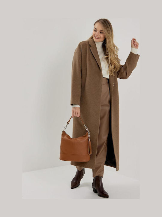 De piele Geantă de damă Crossbody Kaki