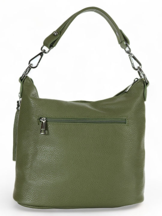 De piele Geantă de damă Crossbody Kaki