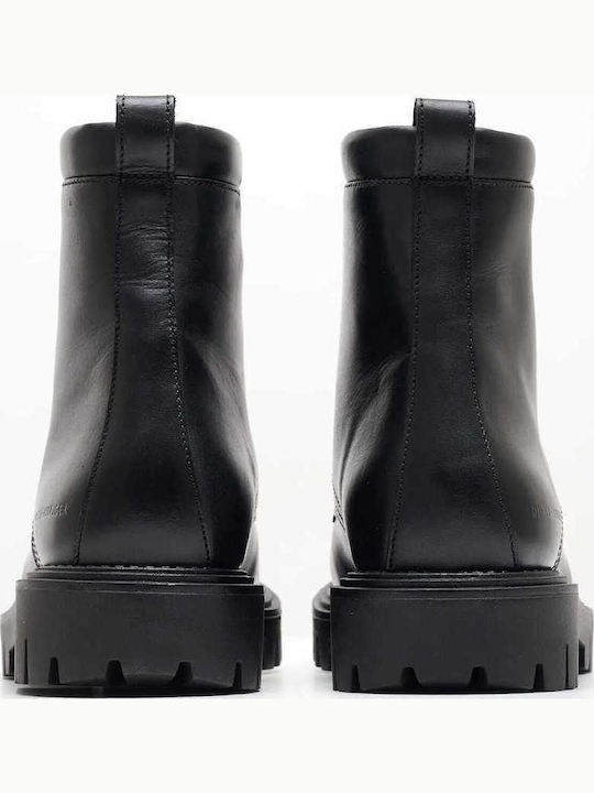 Leather Black Men's Boots