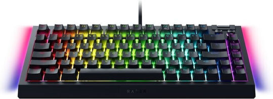 Razer BlackWidow V4 Gaming Mechanical Keyboard 75% with Razer Orange switches and RGB lighting (English US)
