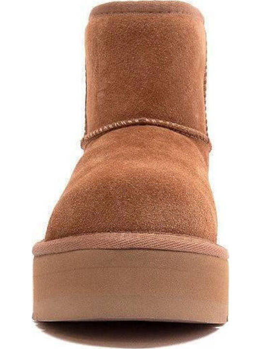 Classic Mini Suede Παιδικά Μποτάκια Καφέ