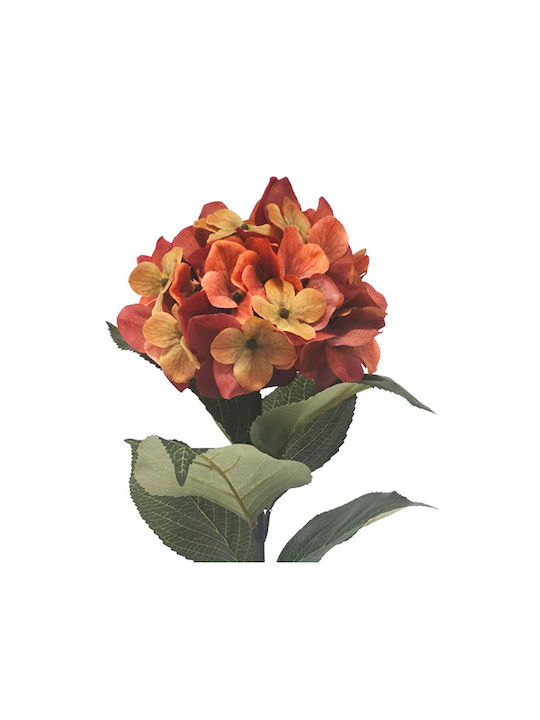 Zaros Artificial Decorative Branch Hydrangea Orange 83cm