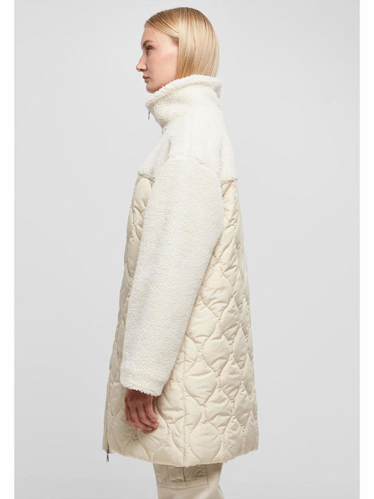 Kurz Damen Puffer Jacke für Winter Softseagrass/Whitesand