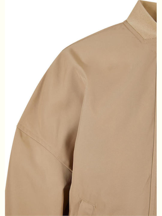 Kurz Damen Bomberjacke Beige