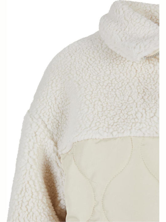 Kurz Damen Puffer Jacke für Winter Softseagrass/Whitesand