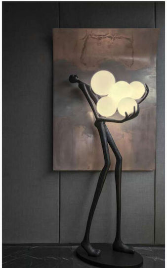 Atman LED Lampă de Podea Î180cm. Negru