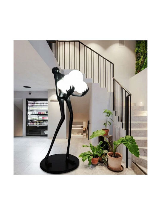 Atman LED Stehleuchte H180xB80cm. Schwarz