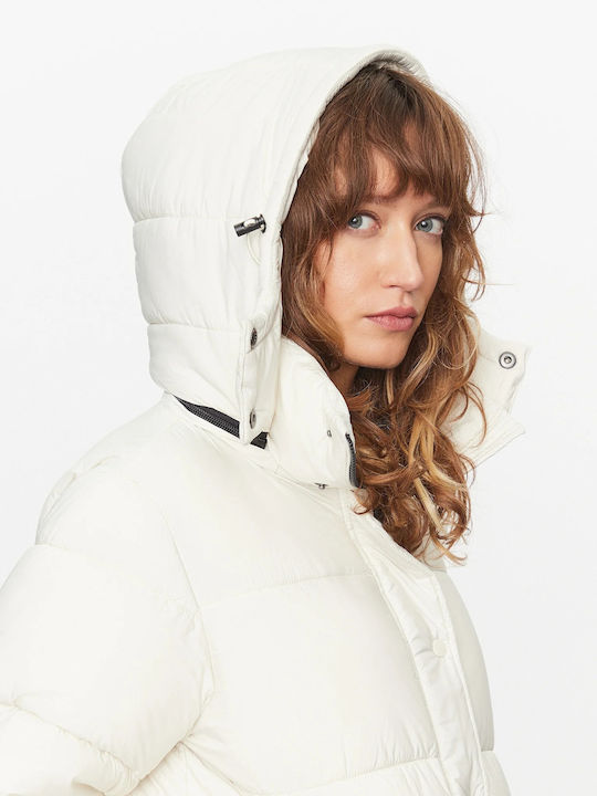 W E1 Drop Scurtă Jachetă de femei Puffer White