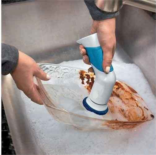 PKS160 Plastic Rotating Cleaning Brush with Handle Blue