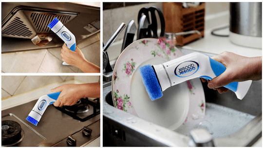 PKS160 Plastic Rotating Cleaning Brush with Handle Blue