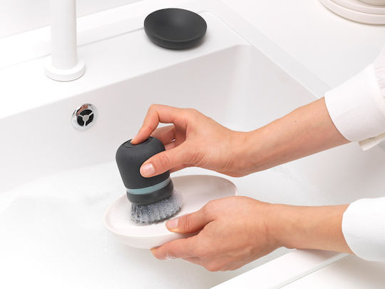 Brabantia SinkSide 302626 Plastic Cleaning Brush with Handle Dark Grey Gray