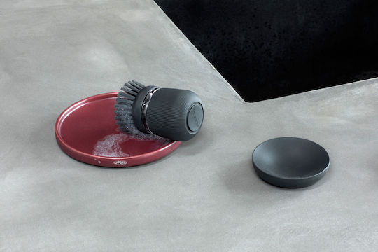 Brabantia SinkSide 302626 Plastic Cleaning Brush with Handle Dark Grey Gray