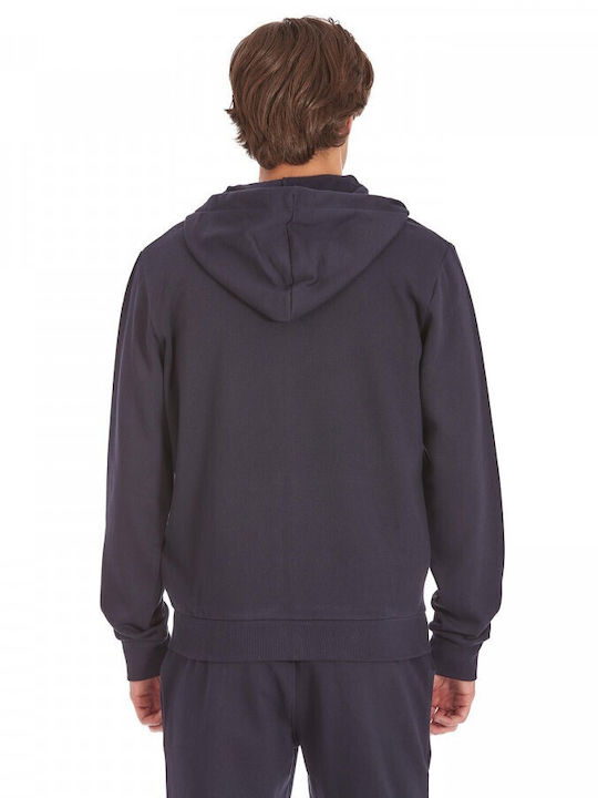 Admiral Men's Sweatshirt Jacket with Hood and Pockets Navy Blue