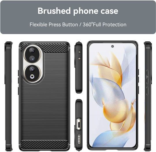 Honor Mad Mask Brushed Tpu Carbon Back Cover Silicone Black (Honor 90)