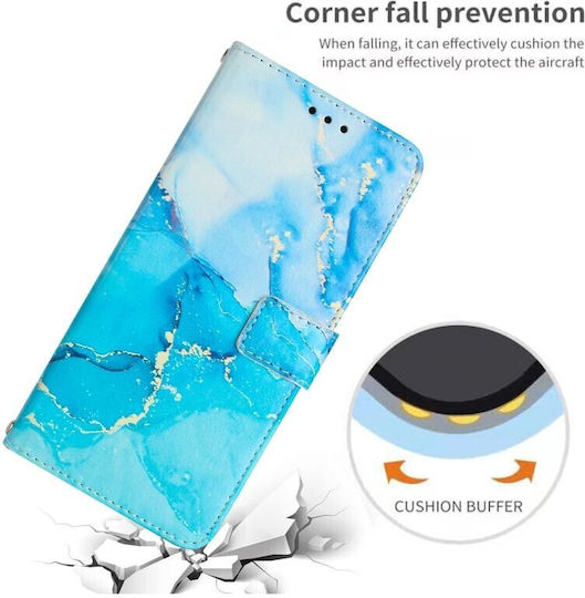 Marble Pattern Wallet Μπλε (Oppo A98)