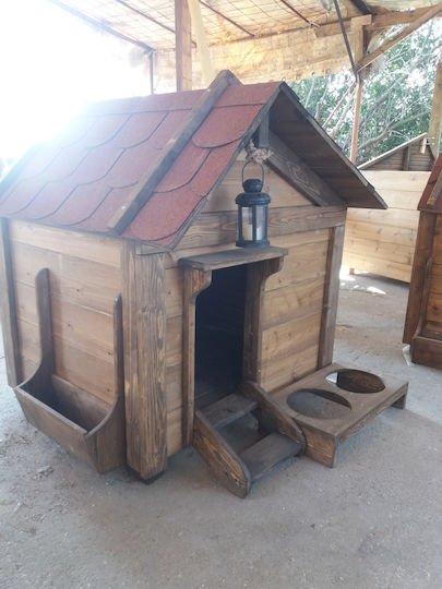 Molf's Hundehaus Hölzernes Außenbereich Braun