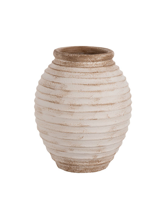 HomeMarkt Διακοσμητικό Βάζο Keramik Pydna Beige 28x14x35cm 1Stück