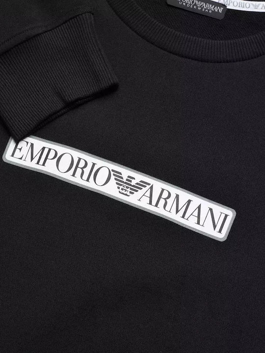 Emporio Armani Jachetă cu fermoar pentru bărbați Neagră