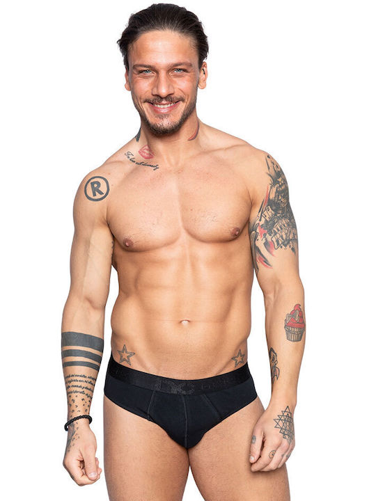 Herren Slips Schwarz 3Packung