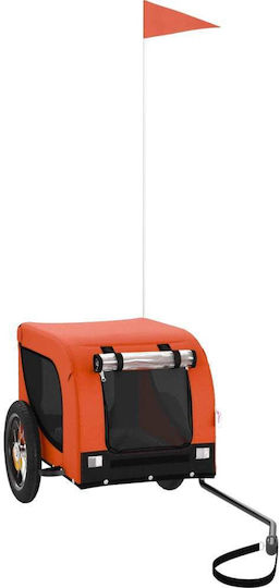 vidaXL Cosul pentru transport câine până la 30kg Portocaliu M124xL53xA53cm.