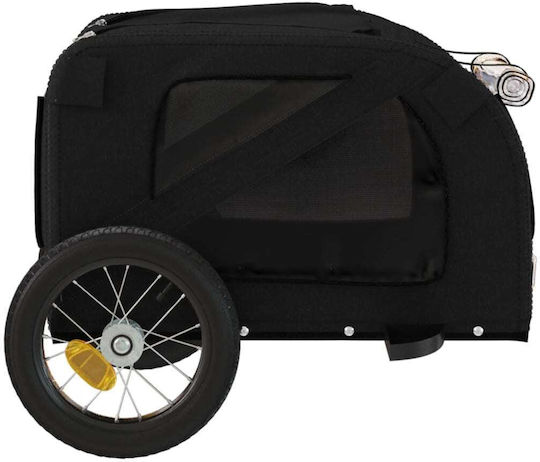 vidaXL Dog Carrying Black Stroller for 30kg Pets L124xW53xH53cm