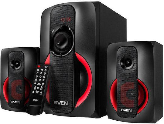 Sven SV-015602 Ασύρματα Ηχεία Υπολογιστή 2.1 με Bluetooth και Ισχύ 40W σε Μαύρο Χρώμα